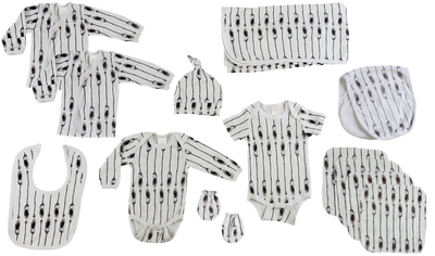 An image displaying Arrow Print Newborn 13 Piece Set Arrowprint by Bambini