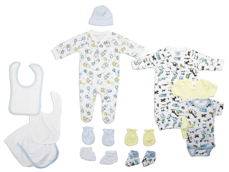 An image displaying Unisex Newborn Baby 13 Piece Baby Shower Gift Set by Bambini