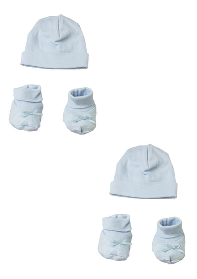 An image displaying Preemie Cap And Bootie - 4 Piece Set by Bambini