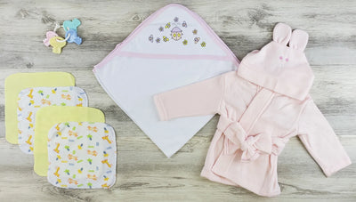An image displaying Hooded Towel, Wash Coths And Robe by Bambini