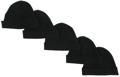 An image displaying Black Baby Cap (pack Of 5) by Bambini