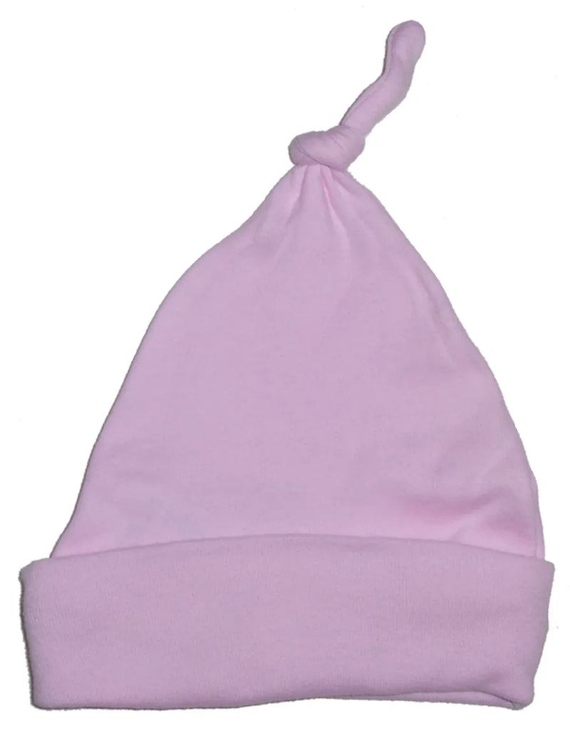 An image displaying Pink Knotted Baby Cap by Bambini