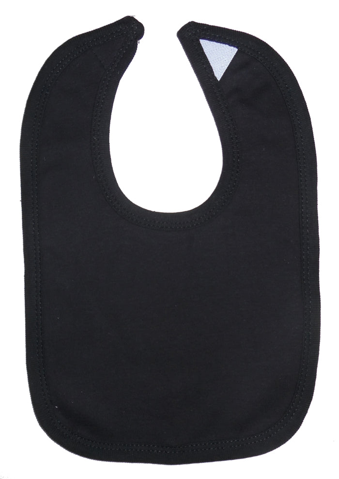 An image displaying Black Interlock Bib by Bambini