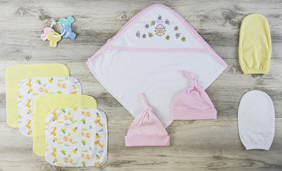 An image displaying Hooded Towel, Bath Mittens, Hats And Wash Coths by Bambini