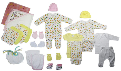 An image displaying Newborn Baby Girl 23 Piece Baby Shower Gift Set by Bambini