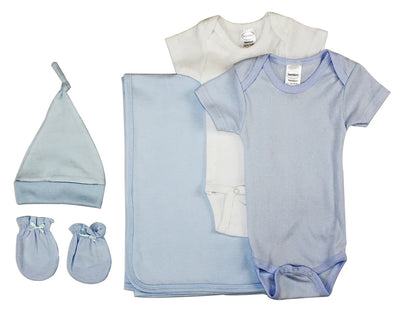 An image displaying Newborn Baby Boy 5 Piece Baby Shower Gift Set by Bambini