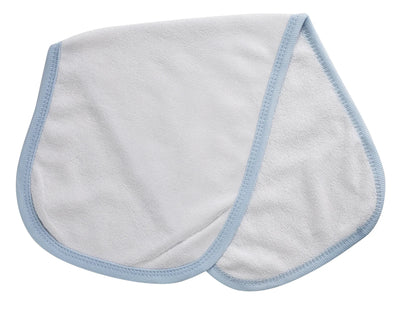 An image displaying Terry Burpcloth With Blue Trim by Bambini