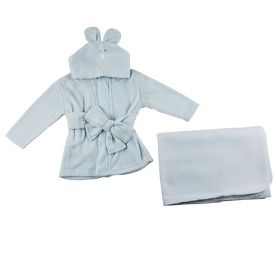 An image displaying Fleece Robe And Blanket - 2 Piece Set by Bambini
