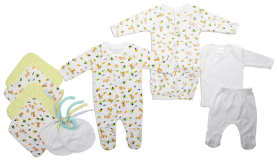 An image displaying Unisex Newborn Baby 10 Piece Baby Shower Gift Set by Bambini
