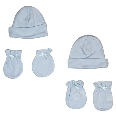 An image displaying Boys Cap And Mittens 4 Piece Set by Bambini