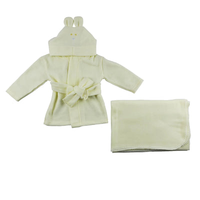 An image displaying Fleece Robe And Blanket - 2 Piece Set by Bambini
