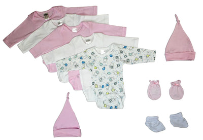 An image displaying Newborn Baby Girl 9 Piece Baby Shower Gift Set by Bambini