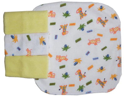 An image displaying Four Piece Wash Cloth Set by Bambini