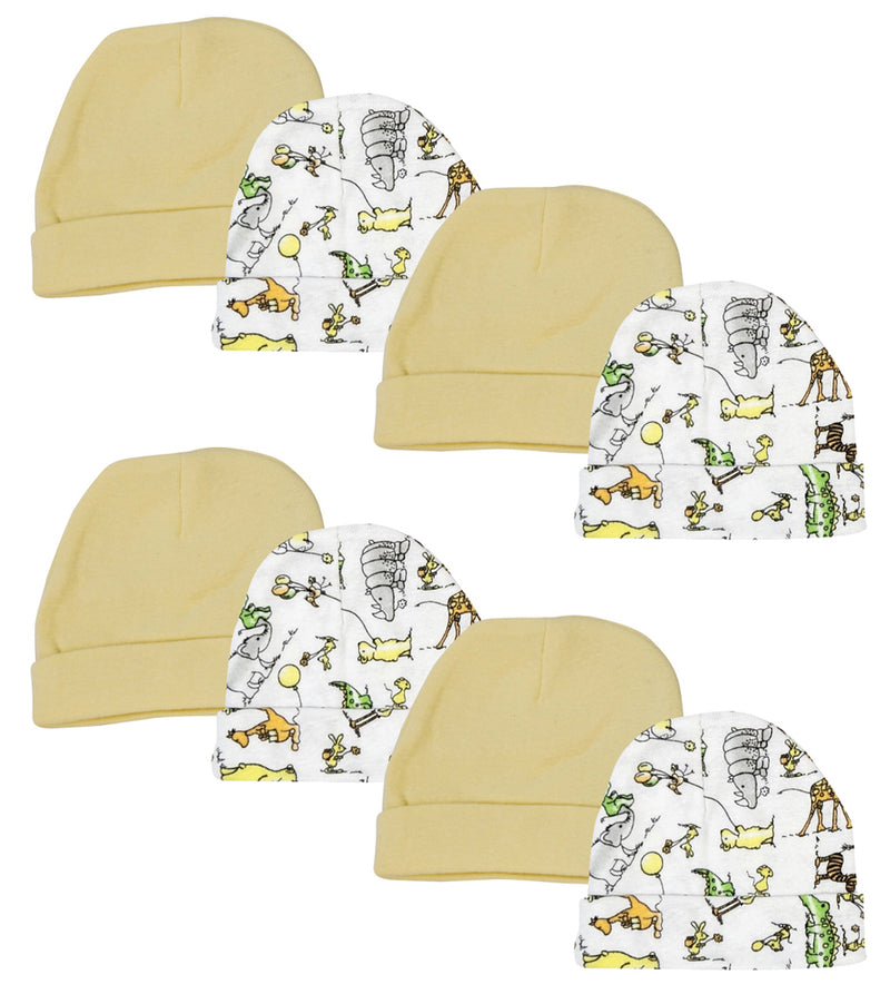 An image displaying Baby Boy, Baby Girl, Unisex Infant Caps (pack Of 8) by Bambini