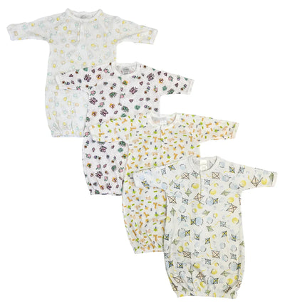 An image displaying Newborn Baby Girls 4 Piece Gown Set by Bambini