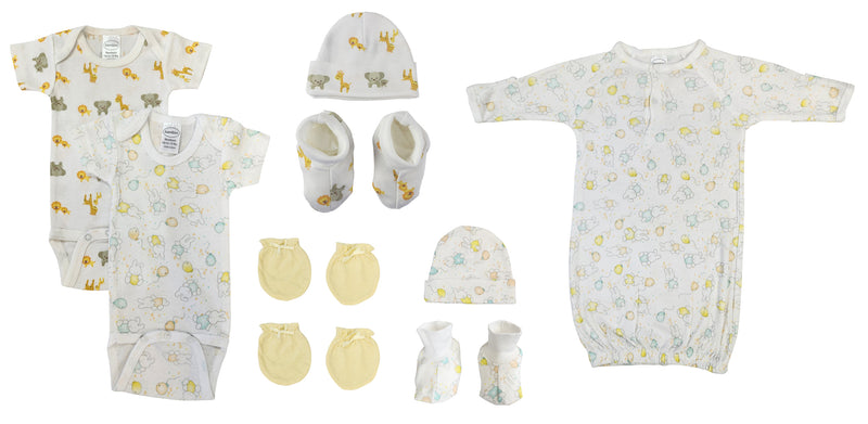 An image displaying Unisex Newborn Baby 9 Piece Sets by Bambini
