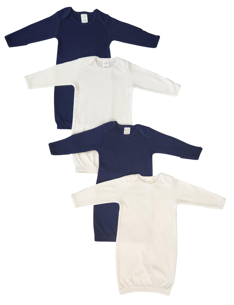 An image displaying Unisex Newborn Baby 4 Piece Gown Set by Bambini