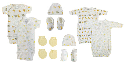 An image displaying Unisex Newborn Baby 10 Piece Sets by Bambini