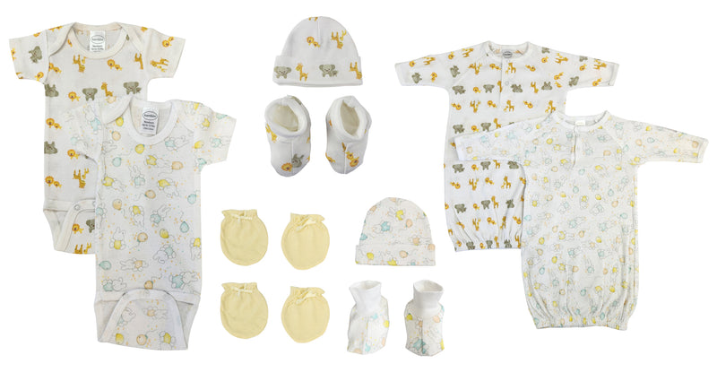 An image displaying Unisex Newborn Baby 10 Piece Sets by Bambini