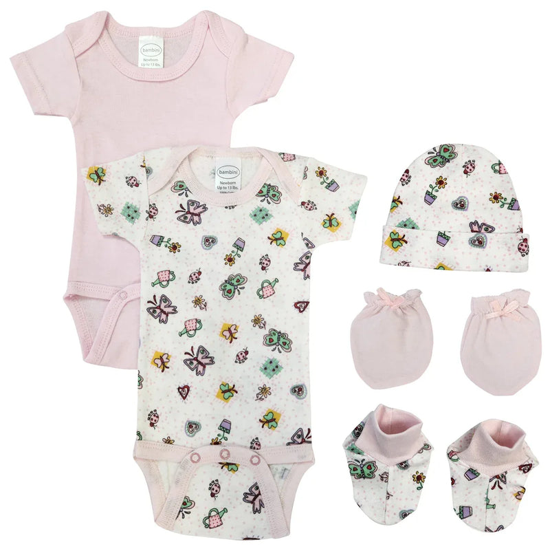 An image displaying Newborn Baby Girl 5 Piece Sets by Bambini