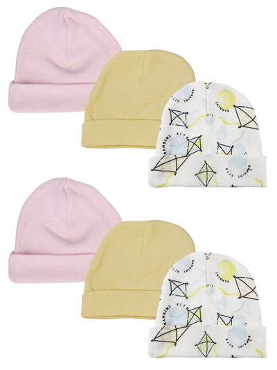 An image displaying Baby Girls Caps (pack Of 6) by Bambini