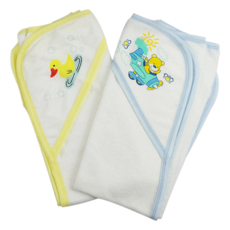 An image displaying Infant Hooded Bath Towel (pack Of 2) by Bambini