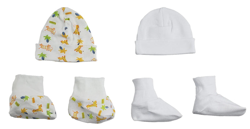 An image displaying Caps, Booties - 4 Piece Set by Bambini