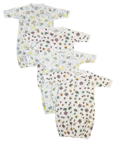 An image displaying Newborn Baby Girl 4 Piece Gown Set by Bambini