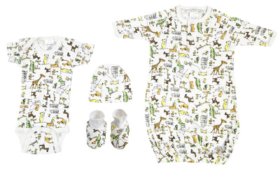 An image displaying Unisex Newborn Baby 4 Piece Sets by Bambini