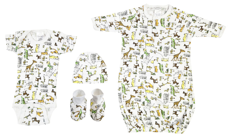 An image displaying Unisex Newborn Baby 4 Piece Sets by Bambini