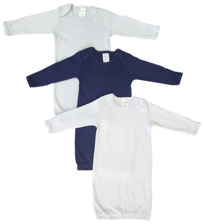 An image displaying Newborn Baby Boy 3 Piece Gown Set by Bambini