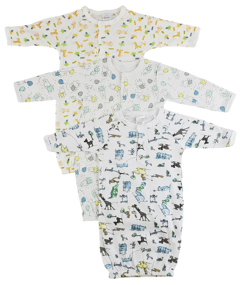 An image displaying Infant Gowns - 3 Pack by Bambini