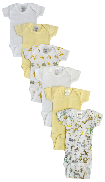 An image displaying Baby Boy, Baby Girl, Unisex Short Sleeve Onezies Variety (pack Of 6) by Bambini