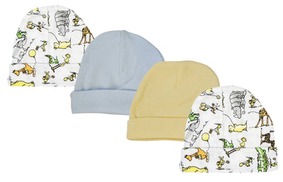 An image displaying Boys Baby Caps (pack Of 4) by Bambini