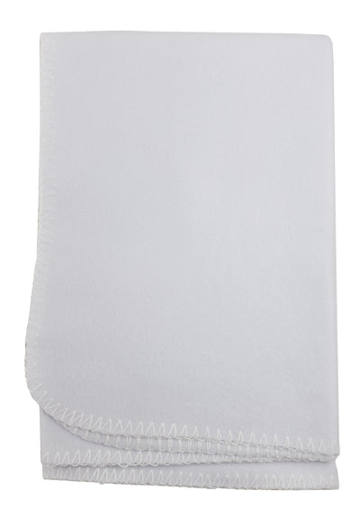 An image displaying White Polarfleece Blanket by Bambini