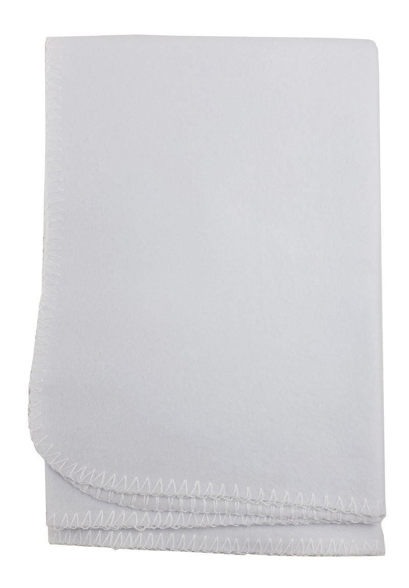 An image displaying White Polarfleece Blanket by Bambini