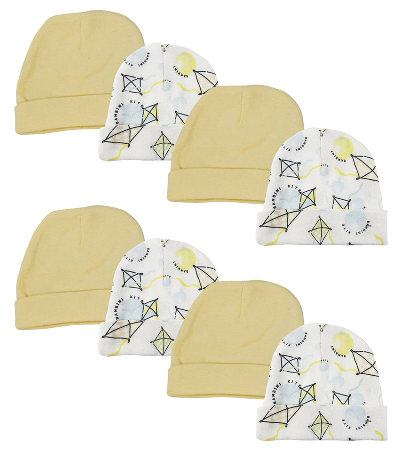 An image displaying Baby Boy, Baby Girl, Unisex Infant Caps (pack Of 8) by Bambini