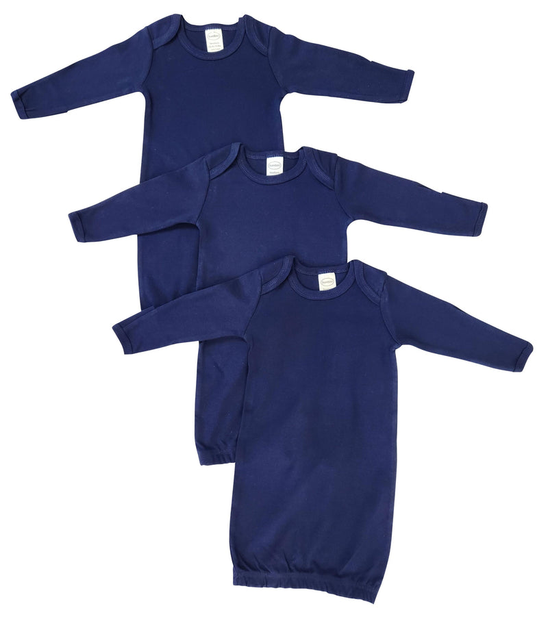An image displaying Unisex Newborn Baby 3 Piece Gown Set by Bambini