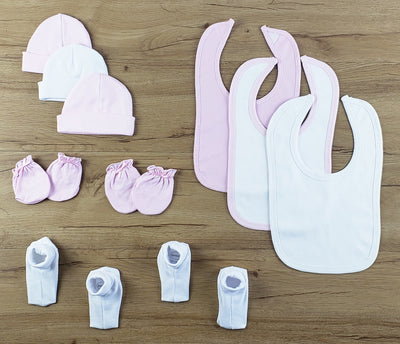 An image displaying 10 Piece Set Of Bibs, Caps, Booties by Bambini