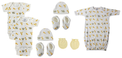 An image displaying Unisex Newborn Baby 8 Piece Sets by Bambini