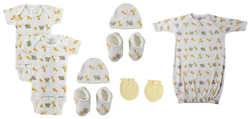 An image displaying Unisex Newborn Baby 8 Piece Sets by Bambini