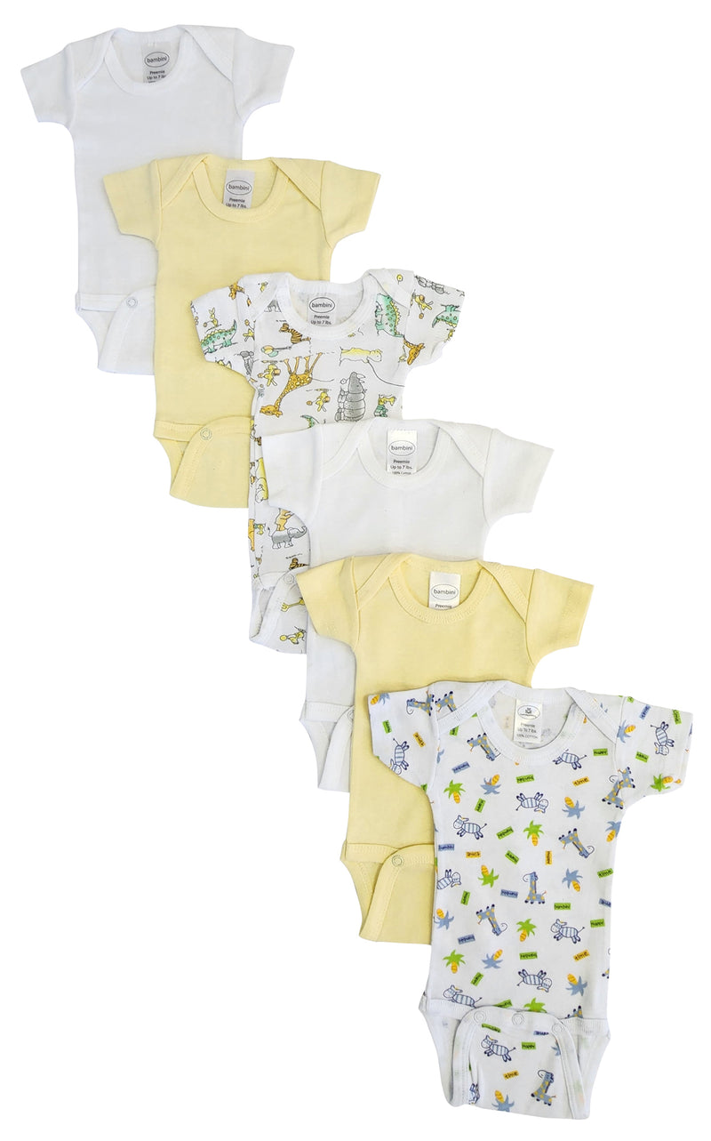 An image displaying Baby Boy, Baby Girl, Unisex Short Sleeve Onezies Variety (pack Of 6) by Bambini