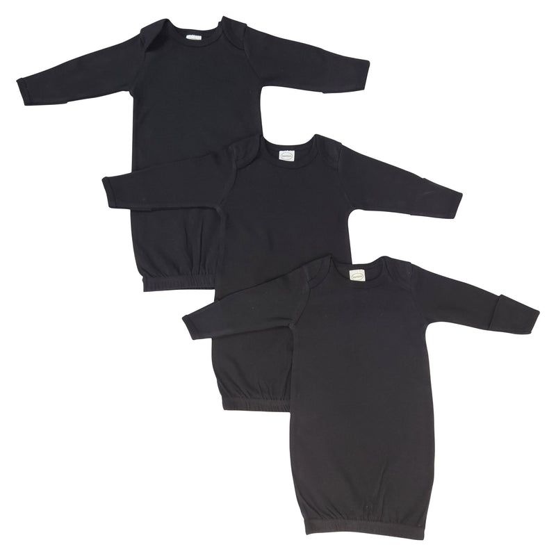 An image displaying Unisex Newborn Baby 3 Piece Gown Set by Bambini