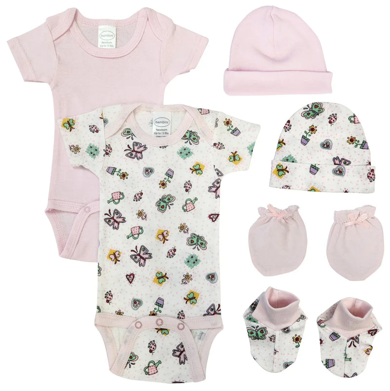 An image displaying Newborn Baby Girl 6 Piece Sets by Bambini