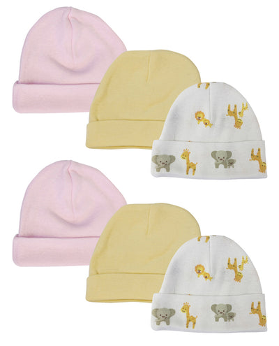 An image displaying Baby Girls Caps (pack Of 6) by Bambini