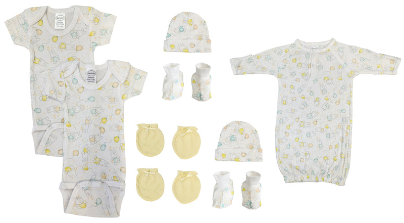 An image displaying Unisex Newborn Baby 9 Piece Sets by Bambini