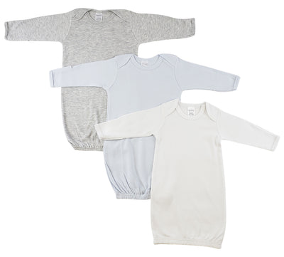 An image displaying Boy Newborn Baby 3 Piece Gown Set by Bambini
