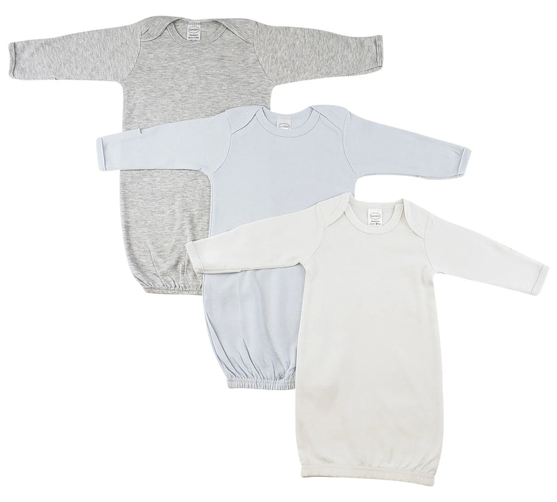 An image displaying Boy Newborn Baby 3 Piece Gown Set by Bambini