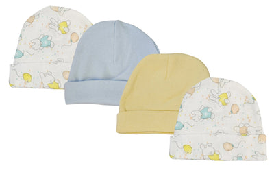 An image displaying Boys Baby Caps (pack Of 4) by Bambini