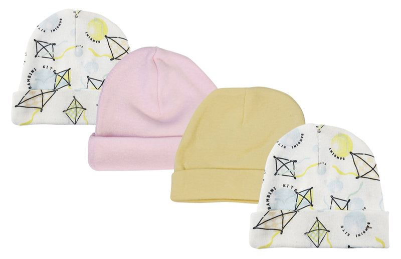 An image displaying Baby Girls Caps (pack Of 4) by Bambini